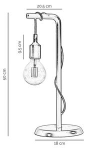 ONLI - Настолна лампа WIRE 1xE27/15W/230V 50 см черен