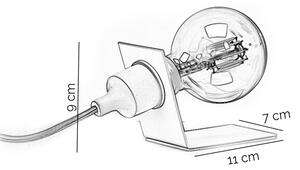 ONLI - Настолна лампа WIRE 1xE27/15W/230V 9 см сив/бял
