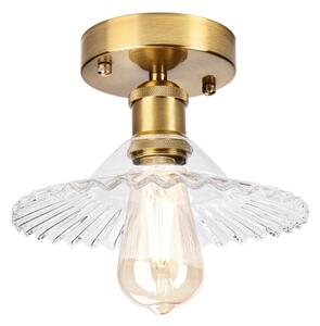 Полилей за повърхностен монтаж TRISH 1xE27/15W/230V, златист/прозрачен