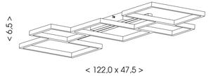 Brilagi - LED таванно осветително тяло SHIFT LED/42W/230V 4000K 47,5x122 cm черно