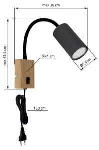 Globo 57911WG - Гъвкав аплик ROBBY 1xGU10/25W/230V сив/кафяв