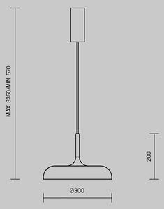 Maytoni LED висящо осветление Gerhard, сиво, Ø 30 cm, метал