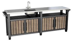Градинска кухня от декор от ясен 237x52 cm Unity Chef – Keter