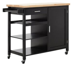 Кухненски остров на колелца от масивно каучуково дърво 48x105 cm Frankfurt – Premier Housewares