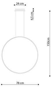 Thoro TH.175 - LED Пендел RIO LED/50W/230V CRI90 3000K Ø 78 cm златист