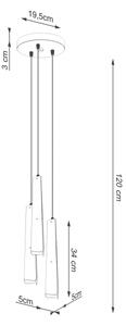 Sollux SL.1398 - Пендел PRYSM 3xG9/8W/230V бял