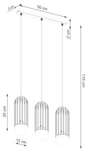 Sollux SL.1334 - Пендел BRINA 3xG9/8W/230V черен