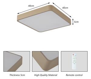 Brilagi-LED таванен плафон POOL с димер LED/36W/230V 3000-6000K 40x40 cm бежов+дистанционно