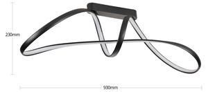 Brilagi-LED Димируем повърхностно монтиран полилей TWISTER LED/60W/230V 3000-6000K черен+ДУ