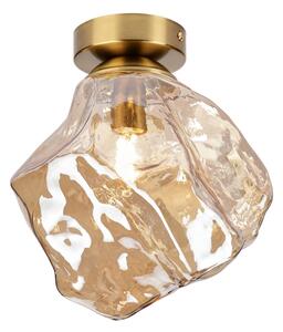 Таванно осветително тяло CRISTAL 1xE14/15W/230V месинг/димчато бежово