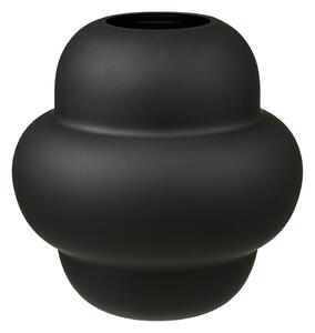 Черна стъклена ваза (височина 20 cm) Vera – House Nordic