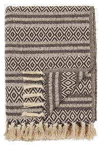 Кафяво одеяло от рециклиран памук 130x180 cm Adana – House Nordic