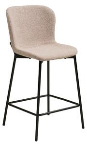 Бежов тапициран бар стол (височина на седалката 65 cm) Maceda – House Nordic