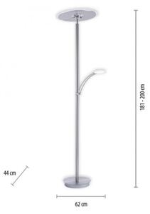 Paul Neuhaus 673-55- LED димируема подова лампа ARTUR 2xLED/21W/230V+LED/6W