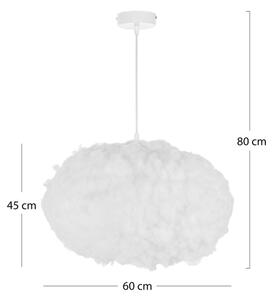 Brilagi - Полилей на кабел SOLEAIR 2xE27/40W/230V Ø 60 cm бял