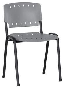 Посетителски стол Carmen Prizma, до 100кг, метал/полипропилен, прахово боядисан, сив
