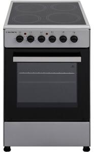 Готварска печка Crown CEC-5060V IX, 4 нагревателни зони, 47л обем, 5 функции, 6 степени на нагряване на котлоните, индикатор за остатъчна топлина, инокс