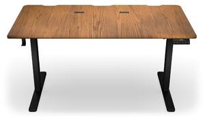 Гейминг бюро Endorfy Atlas L Electric Dark Wood, МДФ, 150 x 78 cm, до 80 кг. натоварване, поставка за слушалки, електрическо управление на височина, кафяво