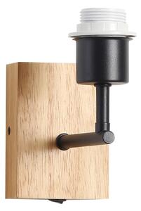 Brilagi - Стенна лампа NUBILA WOOD 1xE27/25W/230V дъб/черен/оранжев