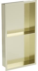 Mexen X-Wall-R вградена полица с фланец и полица 60 x 30 см, златна четкована - 1950603010S