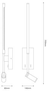 LED стенен аплик TORCH LED/6W/230V + LED/3W, черен