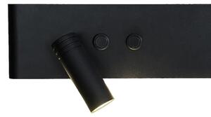 LED стенен насочващ осветител RESORT LED/10W/230V + LED/3W, черен ляв