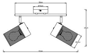 Brilliant - Точково осветително тяло KAMOLO 2xE27/40W/230V черно