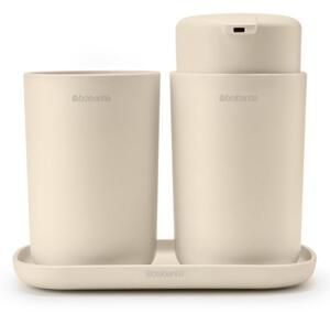 Комплект аксесоари за баня Brabantia ReNew 1006266, 3 части, 250 мл, Устойчиви на корозия, Бежов