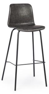 Тъмносив тапициран бар стол (височина на седалката 75 cm) Kyra – Bizzotto