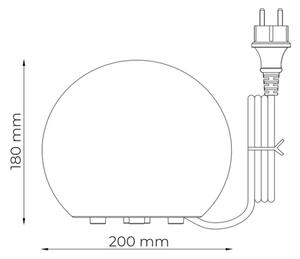Zuma Line Mc20E - Външна лампа GLOBO 1xE27/10W/230V Ø 20 см IP44