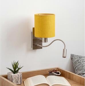 Brilagi - LED гъвкава стенна лампа NUBILA 1xE27/25W/230V+LED/3W хром/жълта