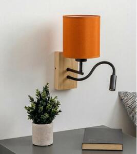 Brilagi - LED настенна лампа NUBILA WOOD 1xE27/25W/230V + LED/3W дъб/черен/оранжев