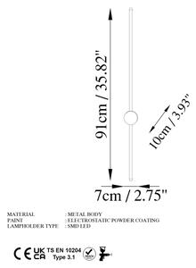LED стенен аплик SWORD LED/13W/230V 3000K матово златисто