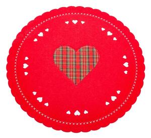 Текстилна подложка за хранене ø 30 cm Christmas Heart – Casa Selección