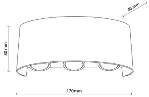 LED външно стенно осветително тяло ARROW LED/6W/230V IP54 бежово