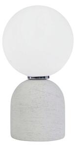 Сива керамична настолна лампа със стъклен абажур (височина 22 cm) Jael – Yes Everyday