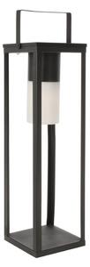 Черен LED фенер със соларен панел/с USB (височина 75 cm) Solar – Bizzotto
