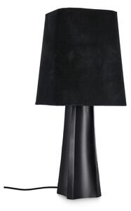 Черна метална настолна лампа с текстилен абажур (височина 61 cm) Tripura – Bizzotto