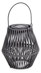 Сив LED фенер със соларен панел (височина 17 cm) Juny – Yes Everyday