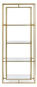 Стоманена библиотека в златист цвят 68x172,5x28 cm Elenor – Bizzotto
