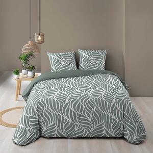 Зелено двойно /удължено 3 части памучно спално бельо 240x220 cm Morgane – douceur d'intérieur