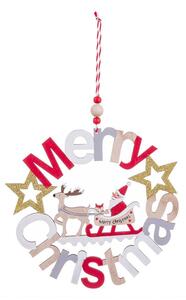 Висяща коледна украса 23 cm Merry Christmas – Casa Selección