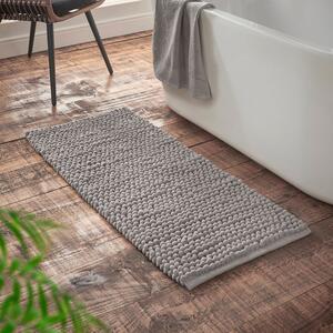 Сив килим за баня 50x120 cm Aspen Bobble – Bianca