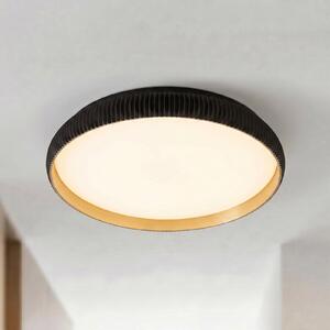 Lindby LED таванна лампа „Jovian“, черна, Ø 40 см, CCT, с възможност за, Затъмняване, Черен, Дневна/трапезария, Пластмаса, Модерен