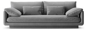 Светлосив кадифен диван 220 cm Torino – Micadoni