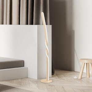 Reality Leuchten LED стояща лампа Ginko, пясъчен цвят, метал, височина 110 cm, Бежов, Дневна/трапезария, Метал, Модерен