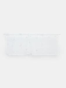 Sinsay - Комплект къси пердета с блестяща бродерия на снежинки 2 pack - бял