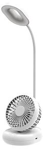 Настолна LED лампа с регулируема яркост и вентилатор LED/2W/5V 6000-8000K 2000 mAh