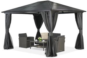 Модерна градинска беседка Santiago 3x3.6m Garden Point antracyt
