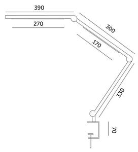 LED Димируема настолна лампа TENUIX FOLD LED/20W/230V 3000-6500K черен